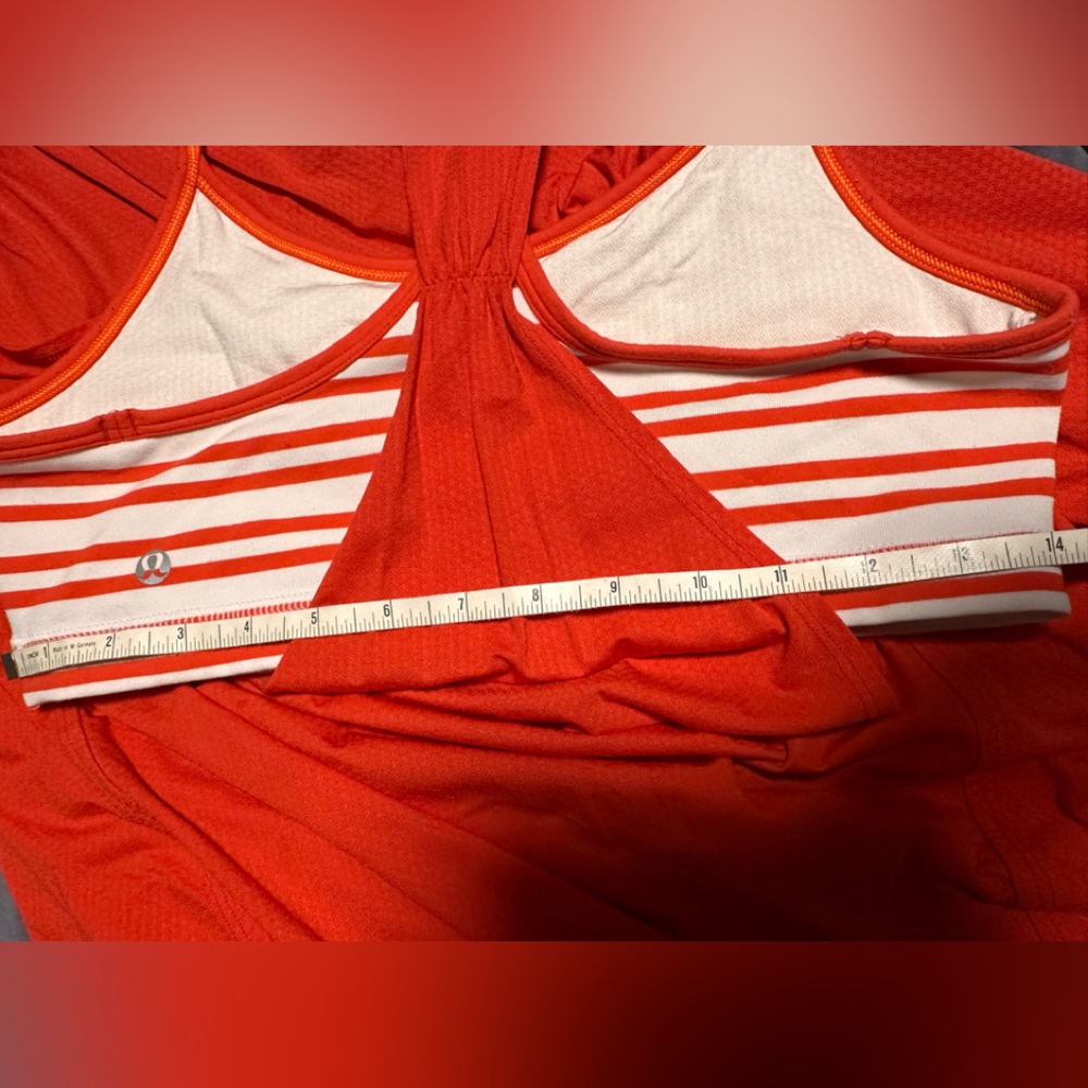 Lululemon No Limits tank, Love Red and white stripes size 8 - Picture 5 of 7